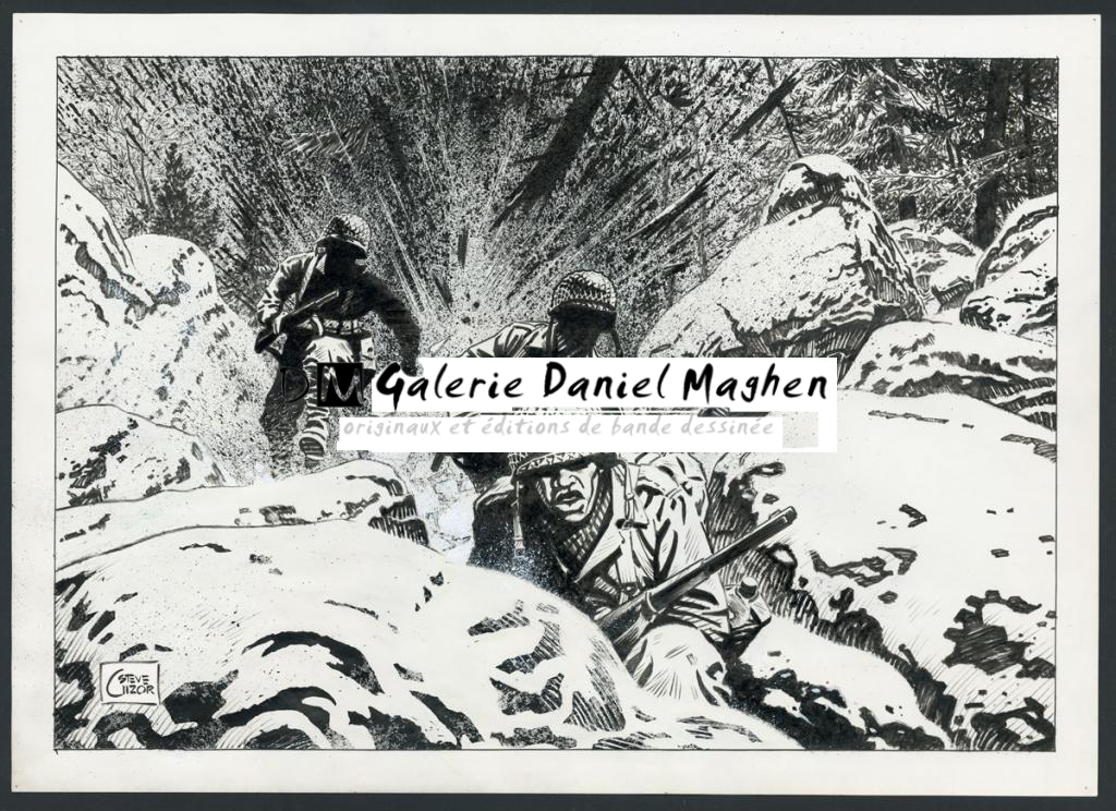 Illustration originale - Steve Cuzor - Encre de Chine et rehauts de gouache blanche sur p - 4304