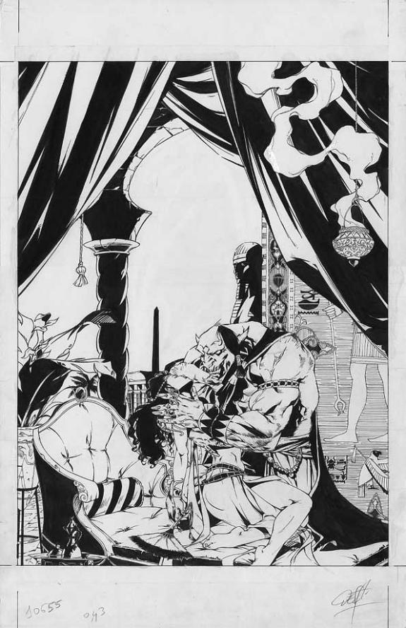 belle et la bête - Djillali Defali - Encre de Chine - 178