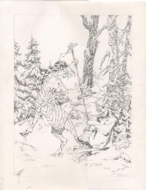 centaure - Djillali Defali - Mine de plomb sur papier - 167