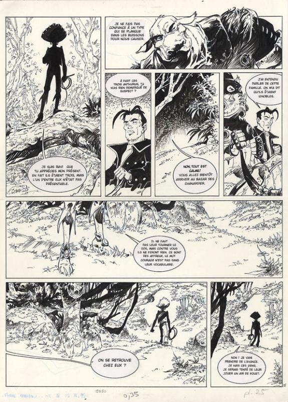 p25 + 2 bleus - Fabrice Meddour - Encre de Chine - 115