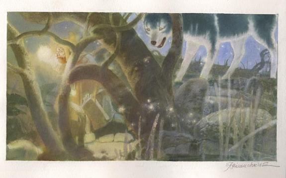 loup - Andréï Arinouchkine - Aquarelle sur papier - 2369