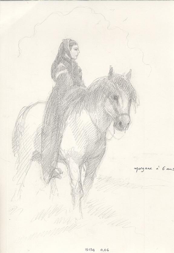 morgane à 6 ans p10 - Armel Gaulme - Mine de plomb sur papier - 1643