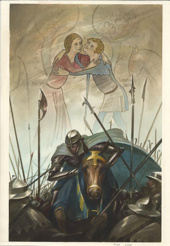 bataille + fresque p54 - Armel Gaulme - Aquarelle sur papier - 1641