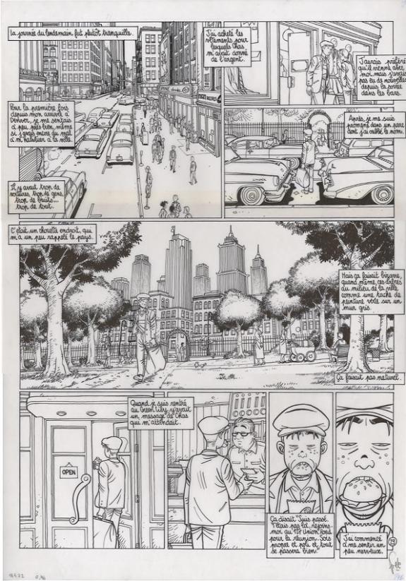 p29 sur calque+ bleu+ un crayonné - Fred Simon - 304