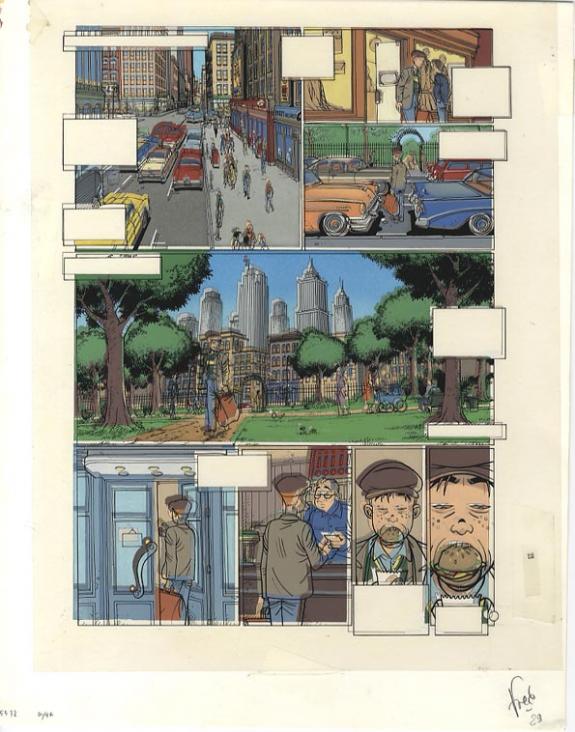 p29 sur calque+ bleu+ un crayonné - Fred Simon - 304