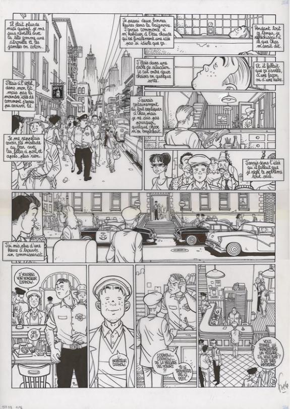 p26 sur calque+bleu+ un crayonné - Fred Simon - 307