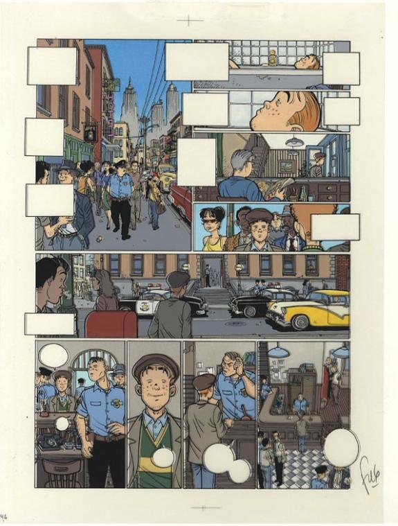 p26 sur calque+bleu+ un crayonné - Fred Simon - 307