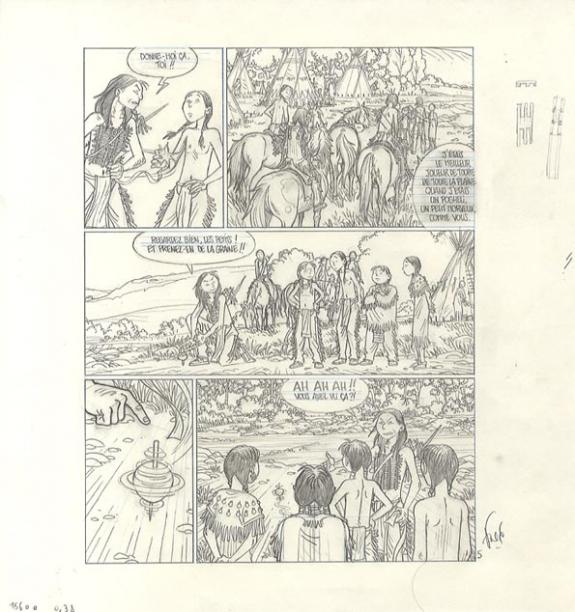 p05 planche couleur+ 2 crayonnés - Fred Simon - 318