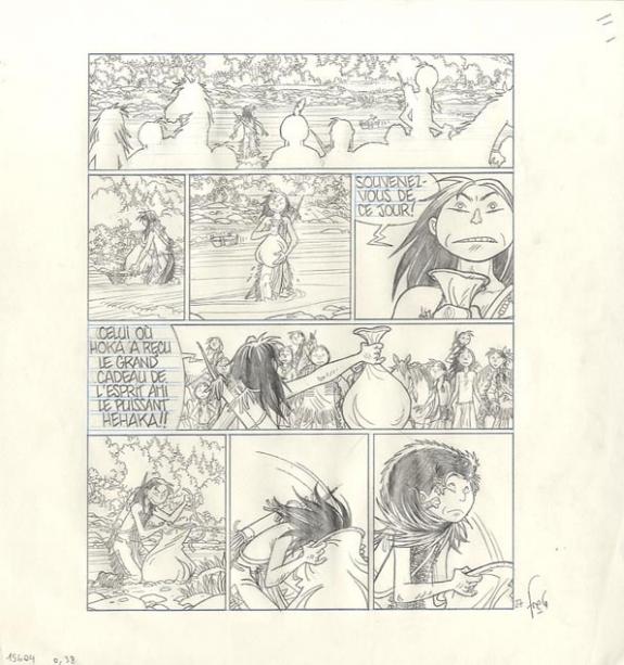 p27 planche + 2 crayonnés - Fred Simon - 320