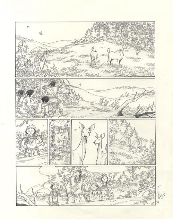 p14 planche+bleu+crayonné - Fred Simon - 322