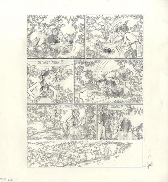 p22 planche + 2 crayonnés - Fred Simon - 324