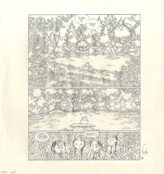 p19 planche+ 2 crayonnés - Fred Simon - 325