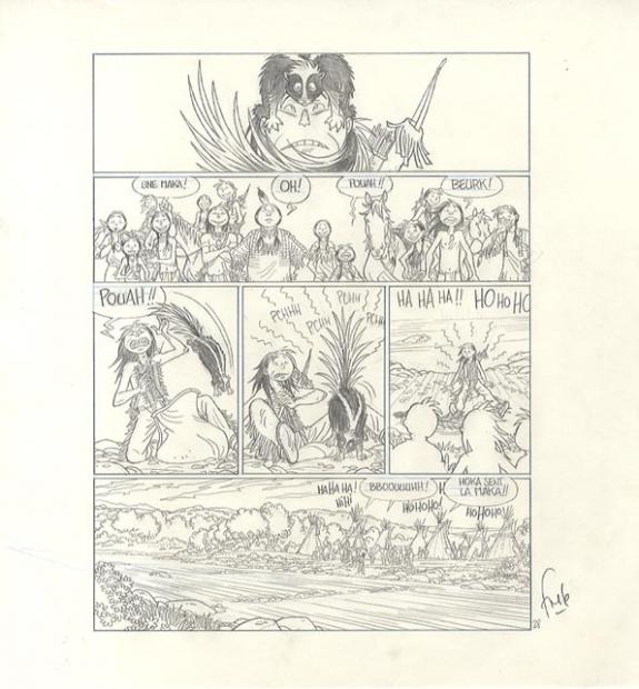 p28 planche+ 1 crayonné - Fred Simon - 326