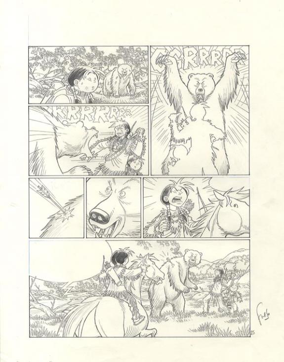 p25 planche+bleu + crayonné - Fred Simon - 328