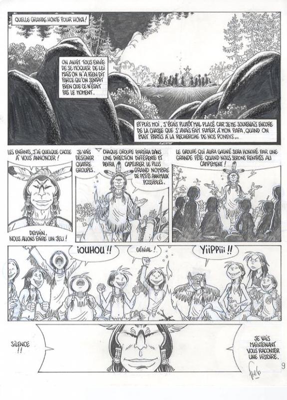 p09 planche crayonnée+bleu - Fred Simon - 329