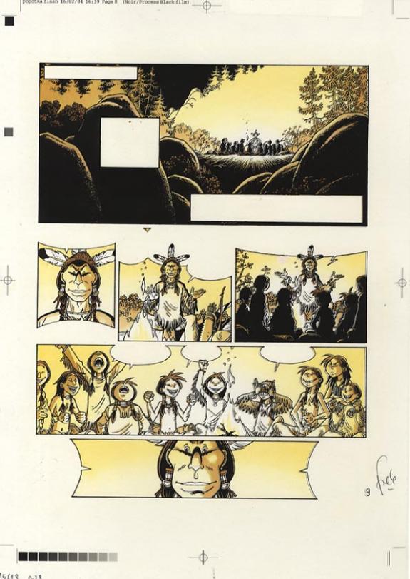 p09 planche crayonnée+bleu - Fred Simon - 329