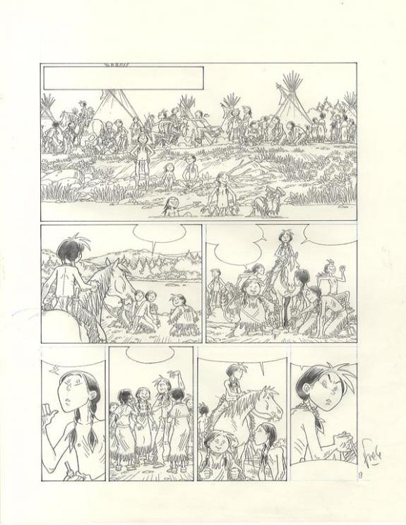 p09 planche+bleu+ crayonné - Fred Simon - 331