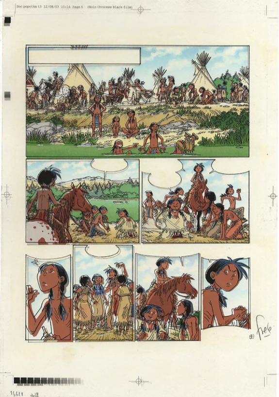 p09 planche+bleu+ crayonné - Fred Simon - 331