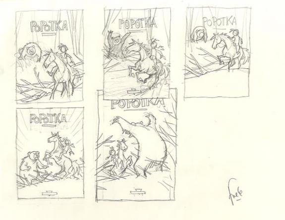 projet de couverture(5 croquis) t3 - Fred Simon - 334