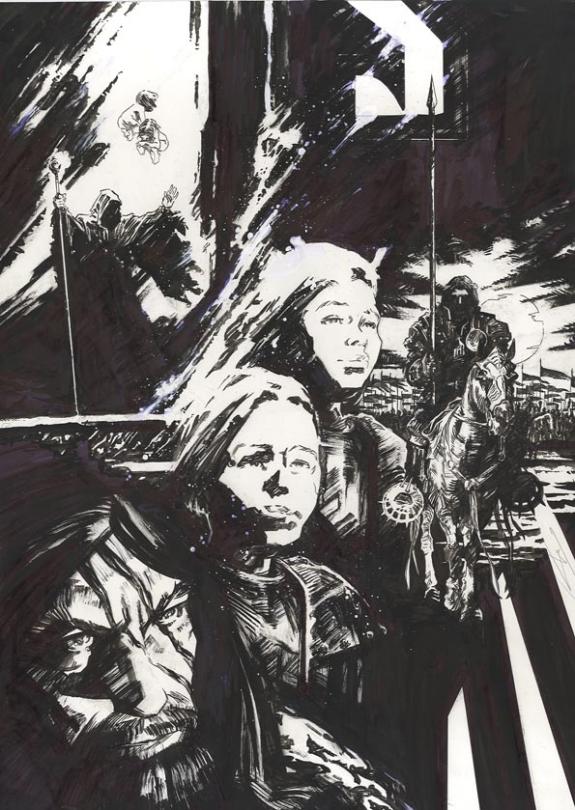 page inédite - Robin Recht - Feutre et encre de Chine sur papier - 409