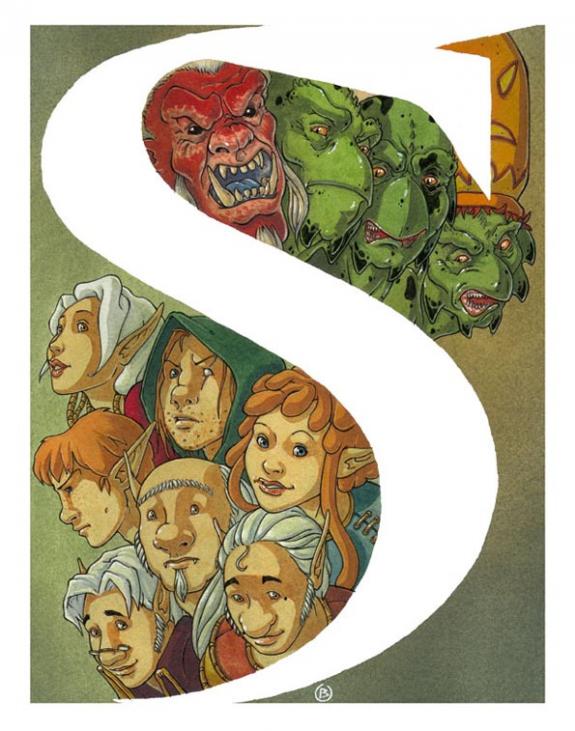 ex-libris  Folle image - Olivier Brazao - Encre de couleur sur papier - 518