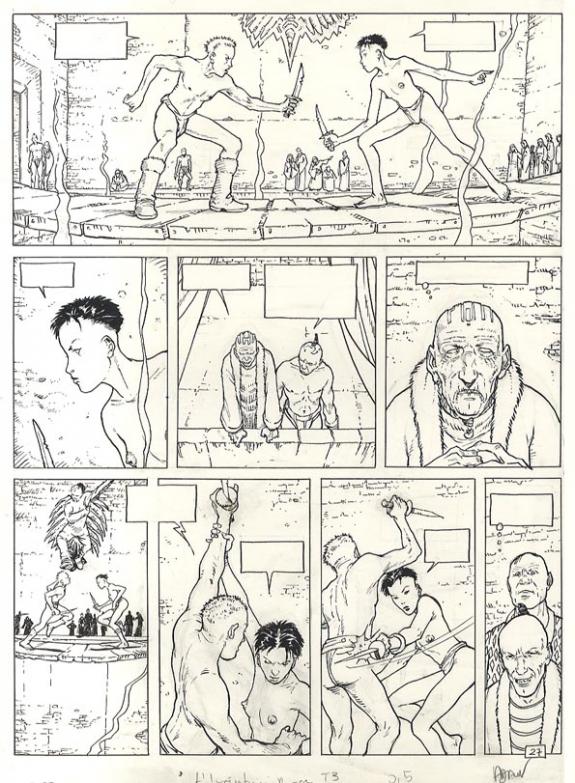 p27 + bleu - Philippe Adamov - Encre de Chine - 616