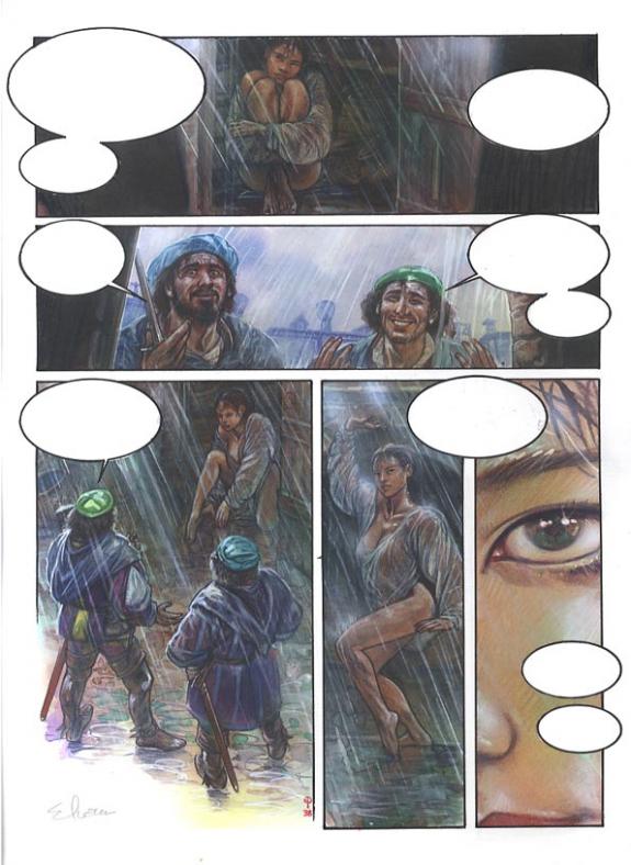 p38 - Eric Puech - Encre de couleur sur papier - 743