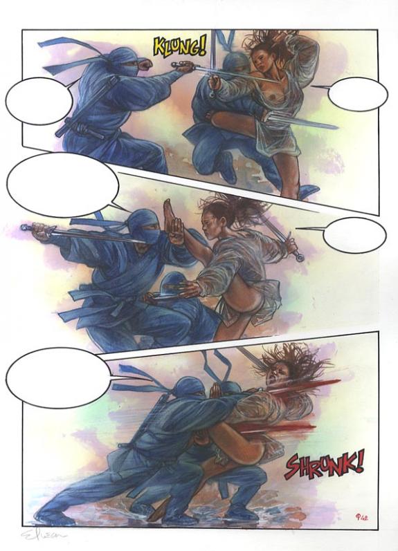 p42 - Eric Puech - Encre de couleur sur papier - 746