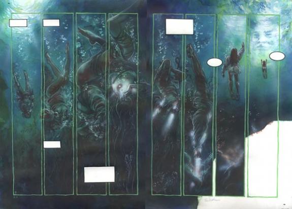 double page 2-3 - Eric Puech - Encre de couleur sur papier - 748