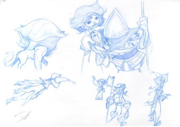 chalier et personnages - Enrique Fernandez - 763