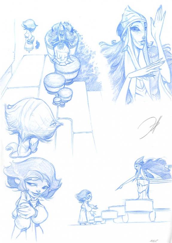 reine et fille et lion - Enrique Fernandez - 765