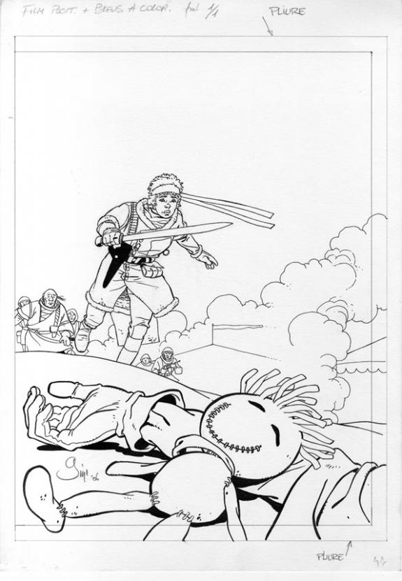 couv lombard - Christian Gine - Feutre et encre de Chine sur papier - 856