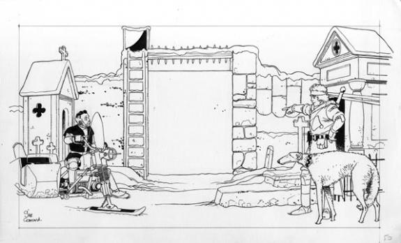 dessin pour plv - Christian Gine - Encre de Chine - 860