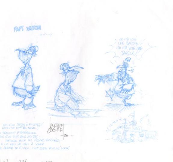 esquisse perso en bleu - Guth&Cagniat - 908