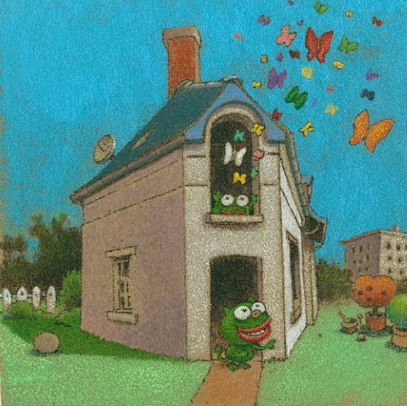 papillons, monstres et maison - Olivier O'Groj - 1198