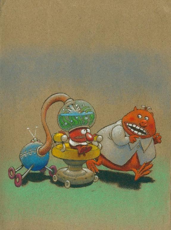 coiffeur, enfant et machine - Olivier O'Groj - 1203