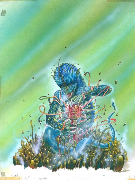 éd Le Masque - Philippe Adamov - Encre de couleur sur papier - 1237