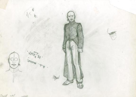 homme s/calque - Philippe Adamov - Mine de plomb sur papier - 1242