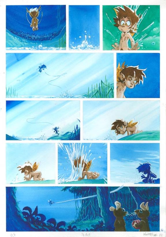 p14 - Cyril Knittel - Encre de couleur sur papier - 1365