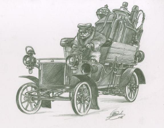 voiture à alcool - Gwendal Lemercier - Mine de plomb sur papier - 1466