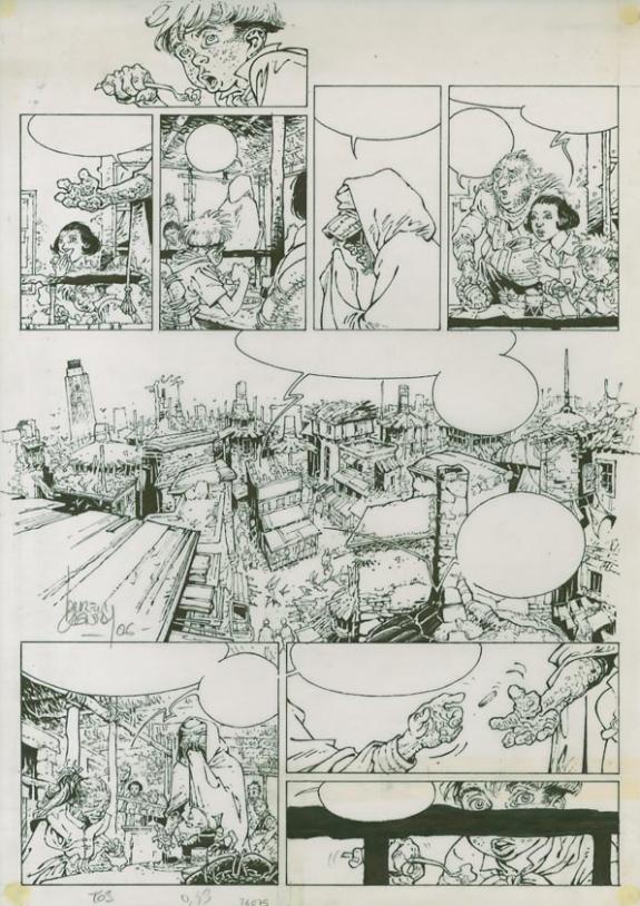 p inconnue case 1  gamin qui mange - Laurent Cagniat - 1529