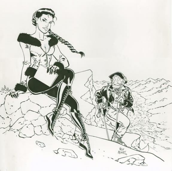 affiche grenoble (fanfoué +  mira) - illu 11 - Félix Meynet - Encre de Chine - 1558