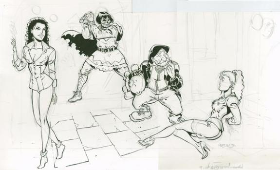 inédit  fanfoué nounours (illu 17) - Félix Meynet - Encre de Chine - 1561