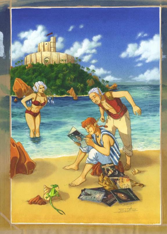 Affiche pour le Festival BD de Gisors 2004 - Olivier Brazao - Encre de couleur sur papier - 1569