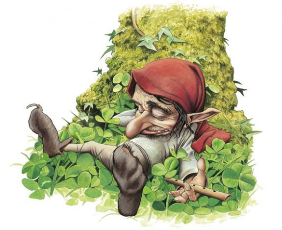 Illustration originale, Korrigan endormi - Bruno Brucero - Acrylique - 1578