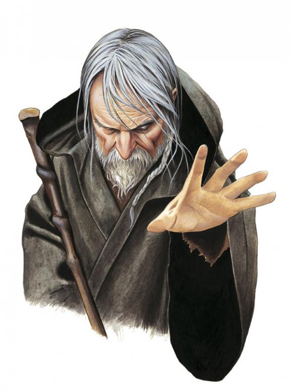 Merlin avec devant sa main - Bruno Brucero - Acrylique - 1587