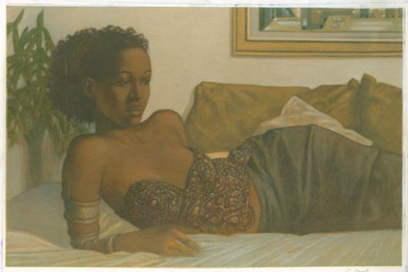 femme étendue - Didier Eberoni - 1804