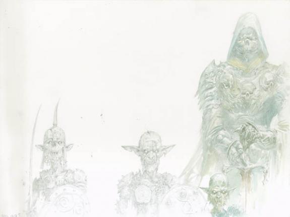 armée des morts - Adrian Smith - Aquarelle et mine de plomb sur papier - 1708