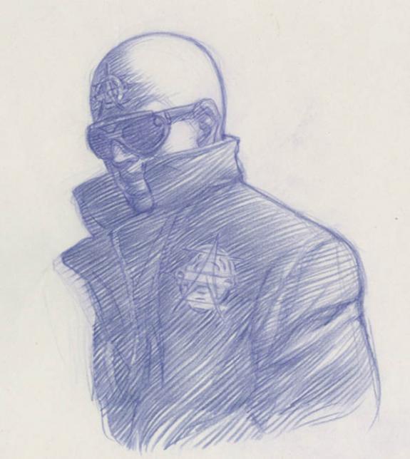 étude de perso - Didier Eberoni - Crayon de couleur sur papier - 1813