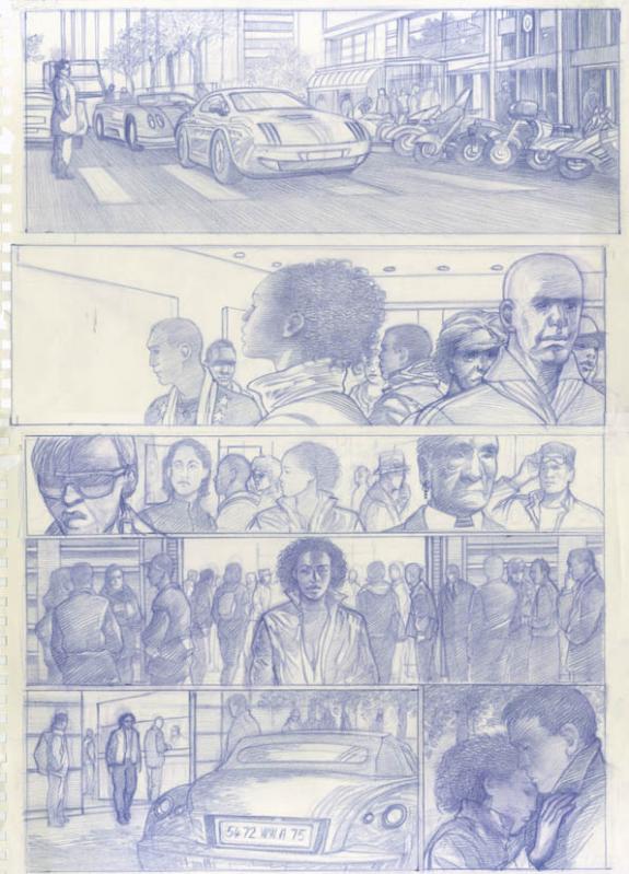 étude prépa p09 - Didier Eberoni - Crayon de couleur sur papier - 1815